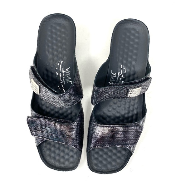 Vital Joy Leather Open Back Comfort Dressy mules sandals - Picture 3 of 9